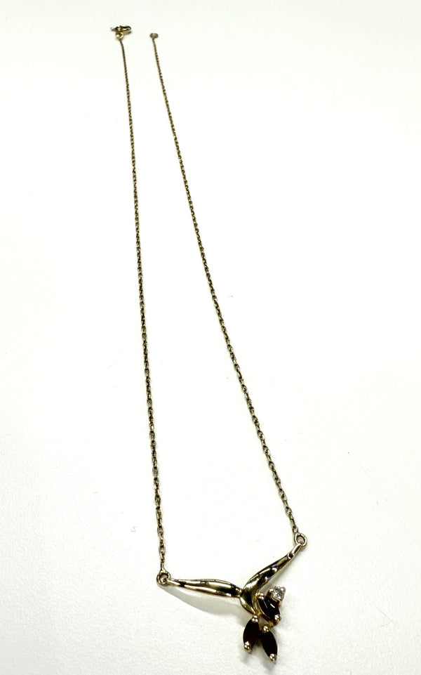 Collier Or avec Rubis et Diamants