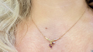 Collier Or avec Rubis et Diamants