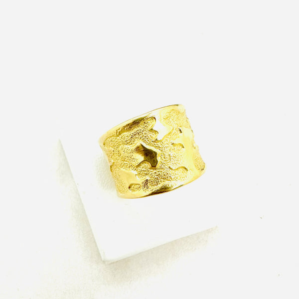Bague Large Or Jaune