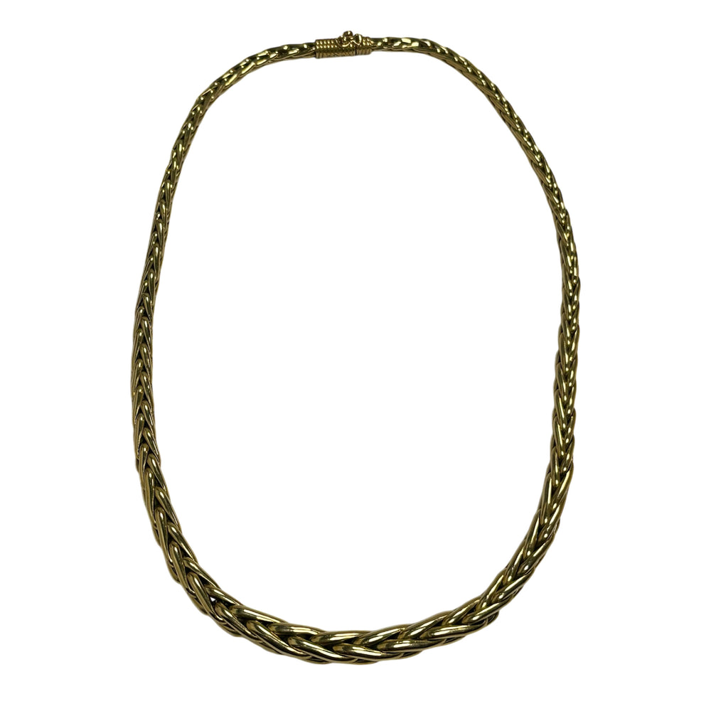 Collier Or Maille Palmier en Chute