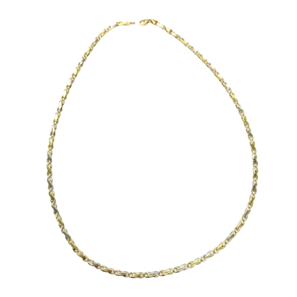 Collier Chaîne Or Jaune et Blanc 18K