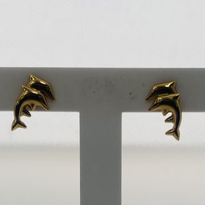 Boucles d'oreille dauphin or