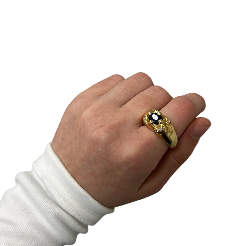 Bagues en or jaune 18 K - Taille : 56 - 14.23 G