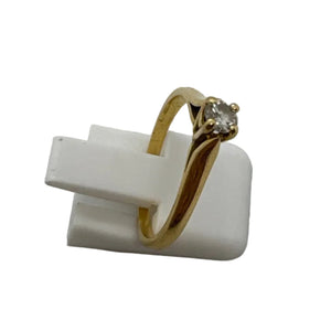 Anneau alliance or Jaune avec Diamant 18k