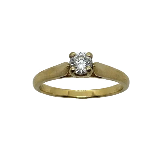 Anneau alliance or Jaune avec Diamant 18k