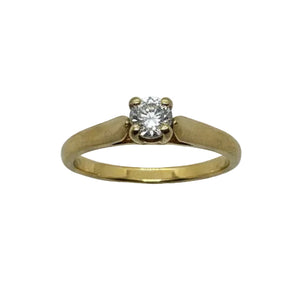 Anneau alliance or Jaune avec Diamant 18k