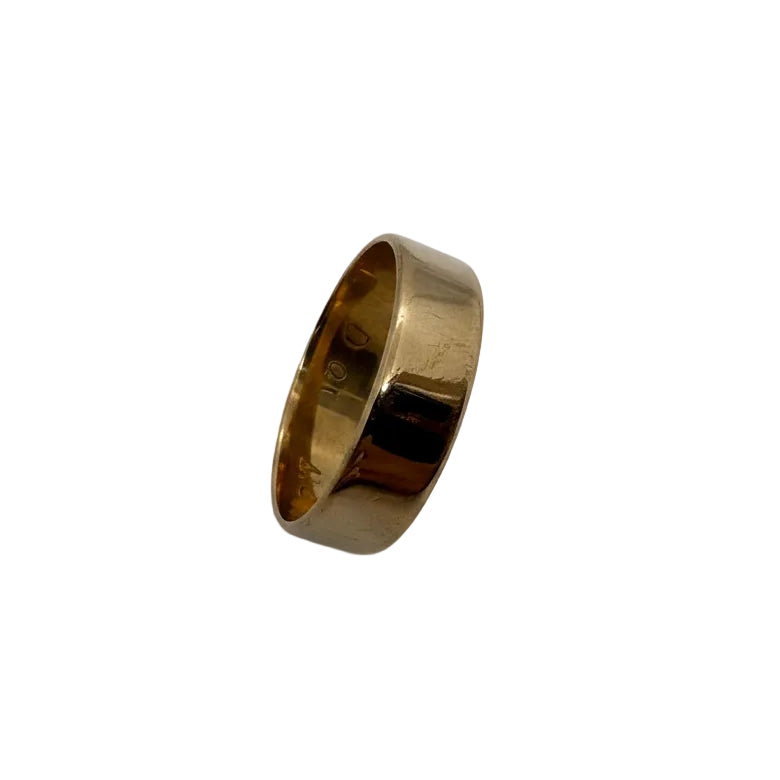 Bague gravée en Or Jaune 18k