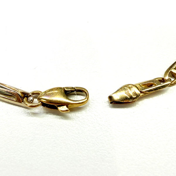 Bracelet Maille Fantaisie Or Jaune et Blanc 18k