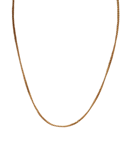 Collier or maille gourmette