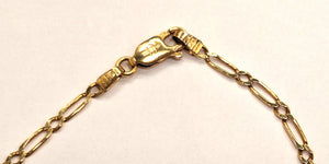 Collier or maille figaro