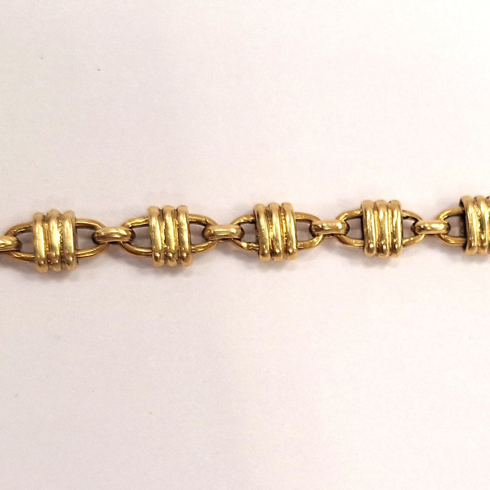 Bracelet Gourmette Or Jaune 18K Tête d'Aigle