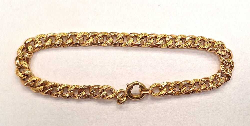 Bracelet Gourmette Or Jaune