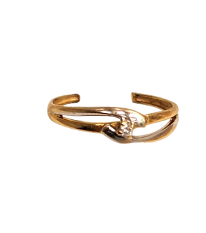 Solitaire en Or Jaune 18K avec Diamant 0.02ct