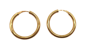 Boucles d'oreilles Créole Or jaune 18K dormeuses