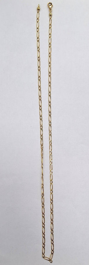 Collier or maille figaro