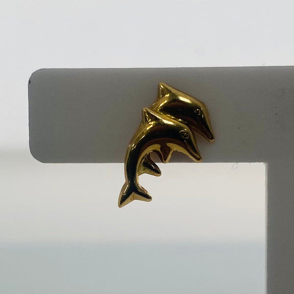 Boucles d'oreille dauphin or