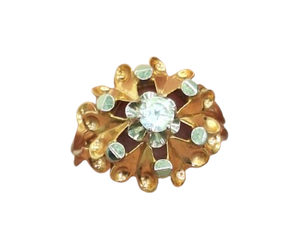 Bague vintage en Or jaune 18K avec topaze