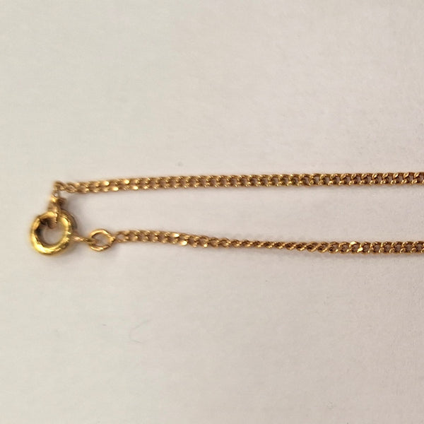 Collier or maille gourmette