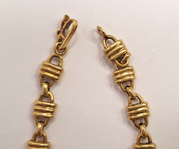 Bracelet Gourmette Or Jaune 18K Tête d'Aigle