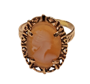 Bague Camée Or Jaune 18K Taille 50