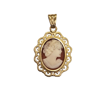 Pendentif camée Médaille Or Jaune 18K