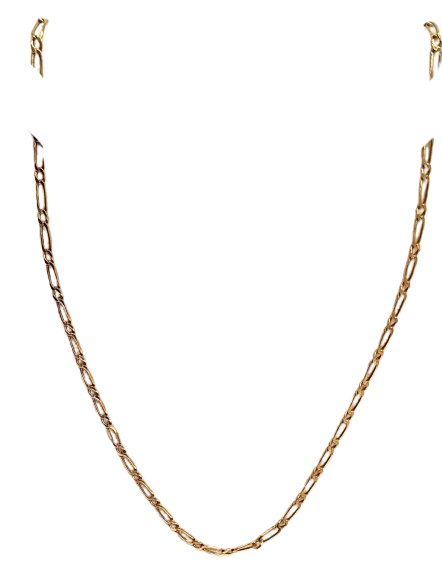 Collier or maille figaro