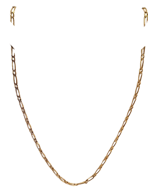 Collier or maille figaro