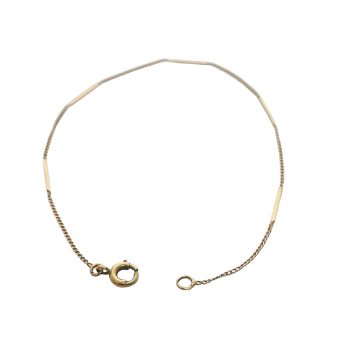 Bracelet en Or jaune 18K maille gourmette Lg 19cm