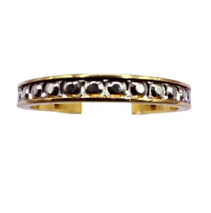 Bague Alliance Tour Complet Or Jaune et Blanc 18K