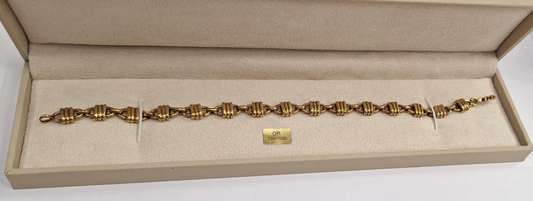 Bracelet Gourmette Or Jaune 18K Tête d'Aigle