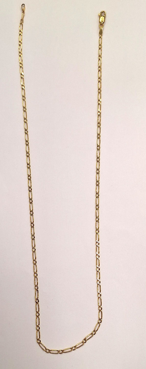 Collier or maille figaro