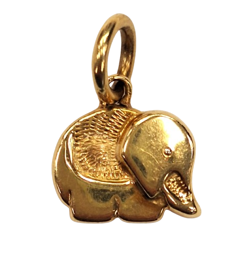 Pendentif éléphant en or jaune 18 carats