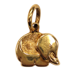 Pendentif éléphant en or jaune 18 carats