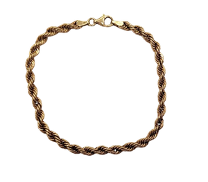 Bracelet en Or jaune 18K torsadé Lg18cm