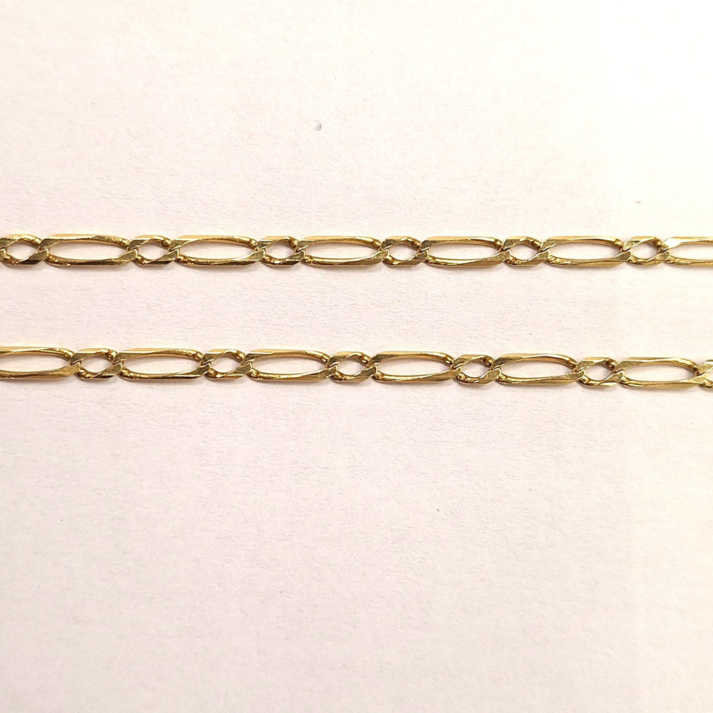 Collier or maille figaro