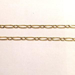 Collier or maille figaro