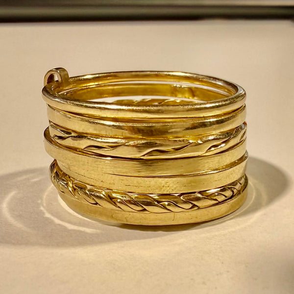Bague Semainier Or Jaune 18K - 9.23 Grs - Taille 60