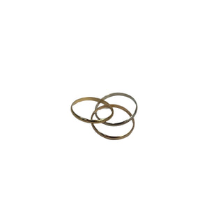 Bague Alliance en Or Jaune Blanc et Rose 18 Carats - Taille 55