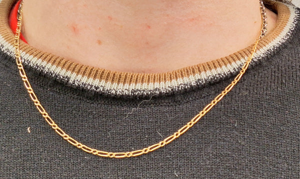 Collier or maille figaro