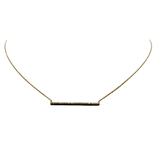 Collier or avec diamants blancs et noirs