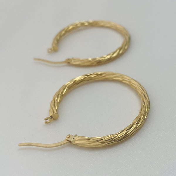 Boucles d'oreilles créoles en or jaune