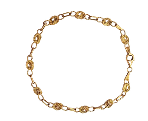 Bracelet Maillon Or Jaune 18K Nœuds Marins