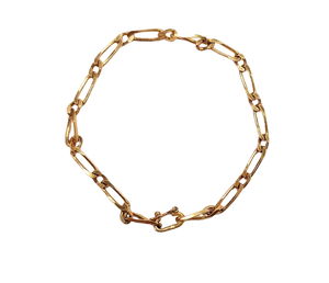 Bracelet or maille figaro