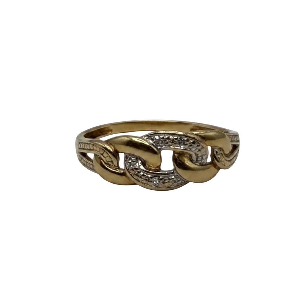 Bague en Or Jaune 18K - T52 - 1.42gr