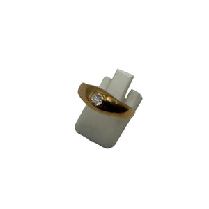 Bague en or jaune 18K avec Oxyde de Zirconium - T56