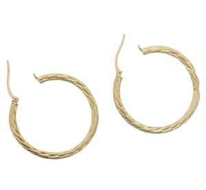 Boucles d'oreilles créoles en or jaune