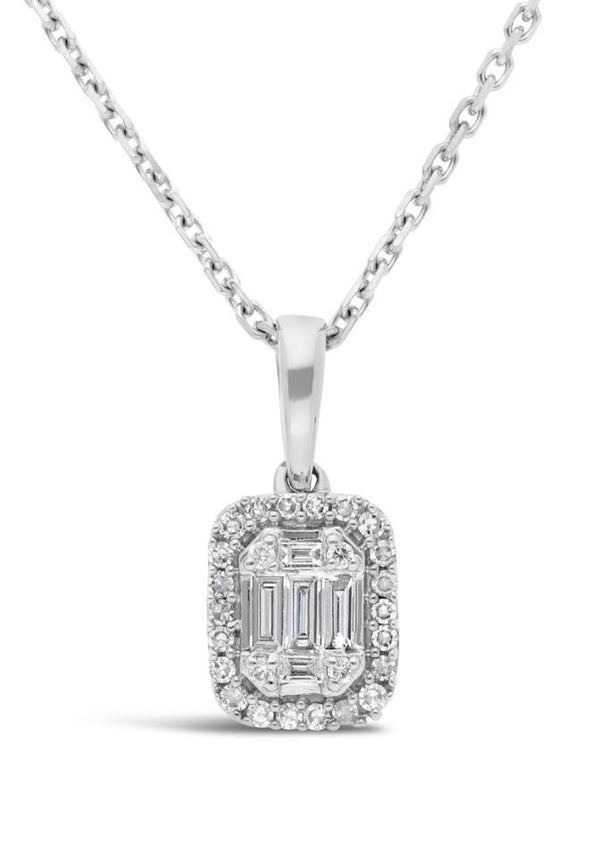 Collier or avec pendentifs diamants