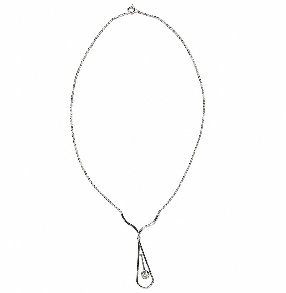 Collier Princesse Forçat Or Blanc 750/1000