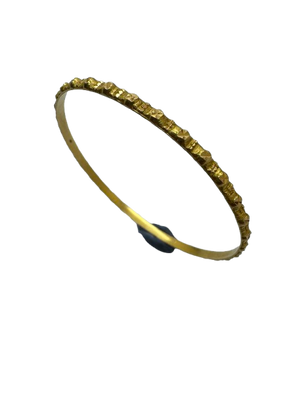 Bracelet Jonc Indien en Or Jaune 18K - Tête d'aigle
