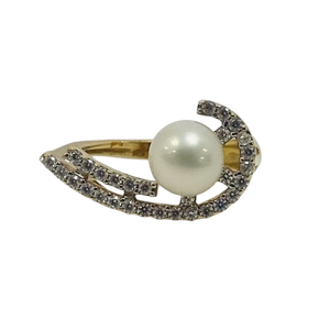 Bagues Or avec Oxyde et Perles